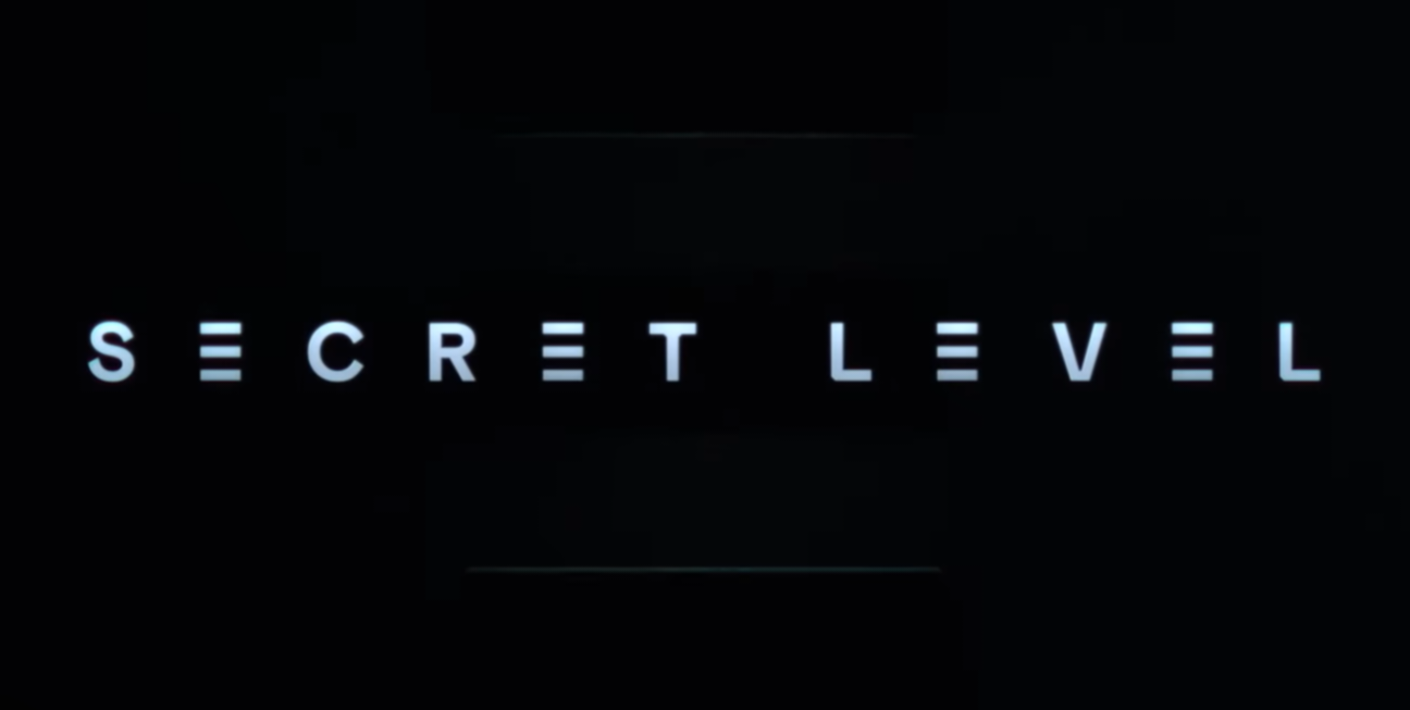 Minimalist graphic with the text 'SECRET LEVEL', representing a new section for live commentary and social discussion.